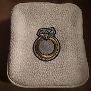 Stoney Clover Lane White Pebbled Mini pouch